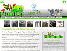 Tablet Screenshot of ecoplumbergas.co.nz